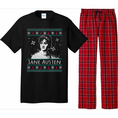 Jane Austen Ugly Christmas Sweater Design Xmas Book Lover Cool Gift Pajama Set