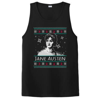 Jane Austen Ugly Christmas Sweater Design Xmas Book Lover Cool Gift PosiCharge Competitor Tank