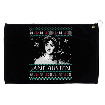 Jane Austen Ugly Christmas Sweater Design Xmas Book Lover Cool Gift Grommeted Golf Towel