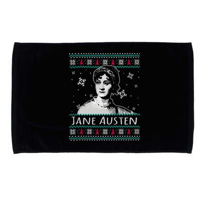 Jane Austen Ugly Christmas Sweater Design Xmas Book Lover Cool Gift Microfiber Hand Towel