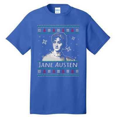 Jane Austen Ugly Christmas Sweater Design Xmas Book Lover Cool Gift Tall T-Shirt