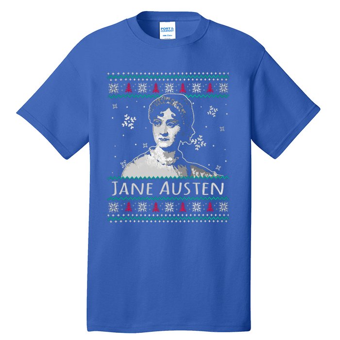 Jane Austen Ugly Christmas Sweater Design Xmas Book Lover Cool Gift Tall T-Shirt