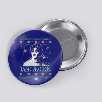 Jane Austen Ugly Christmas Sweater Design Xmas Book Lover Cool Gift Button