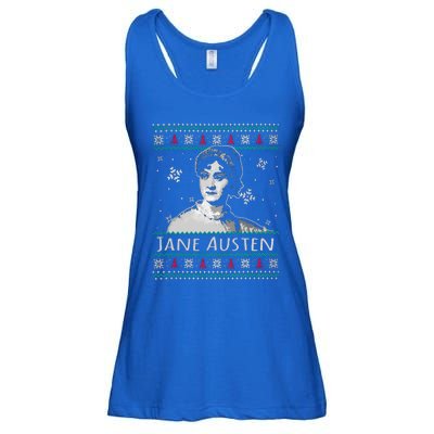 Jane Austen Ugly Christmas Sweater Design Xmas Book Lover Cool Gift Ladies Essential Flowy Tank