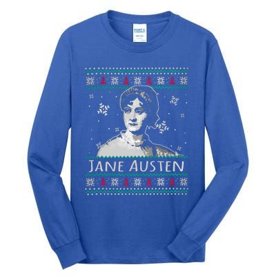 Jane Austen Ugly Christmas Sweater Design Xmas Book Lover Cool Gift Tall Long Sleeve T-Shirt