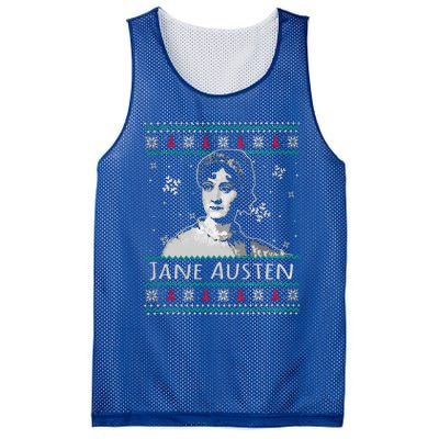 Jane Austen Ugly Christmas Sweater Design Xmas Book Lover Cool Gift Mesh Reversible Basketball Jersey Tank