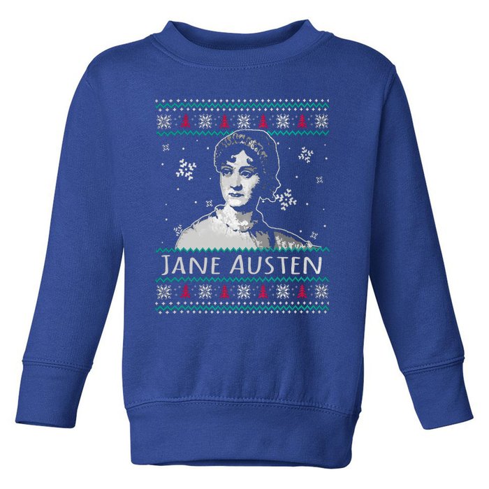 Jane Austen Ugly Christmas Sweater Design Xmas Book Lover Cool Gift Toddler Sweatshirt