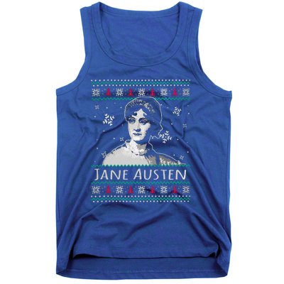 Jane Austen Ugly Christmas Sweater Design Xmas Book Lover Cool Gift Tank Top