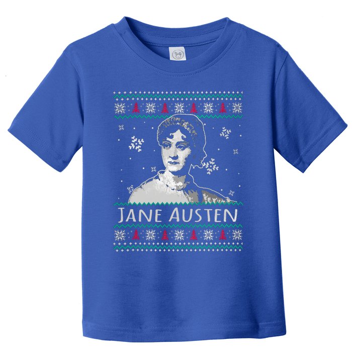 Jane Austen Ugly Christmas Sweater Design Xmas Book Lover Cool Gift Toddler T-Shirt