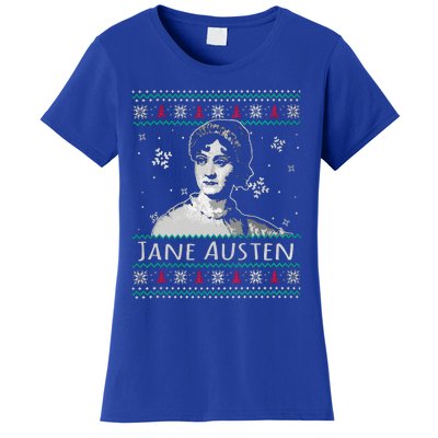 Jane Austen Ugly Christmas Sweater Design Xmas Book Lover Cool Gift Women's T-Shirt