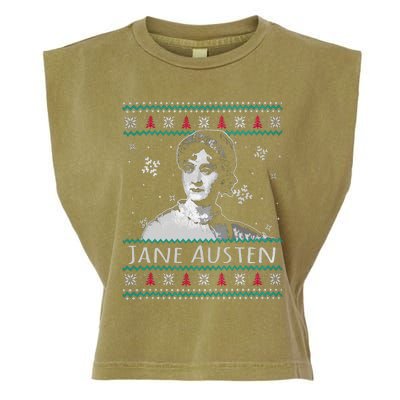 Jane Austen Ugly Christmas Sweater Design Xmas Book Lover Cool Gift Garment-Dyed Women's Muscle Tee