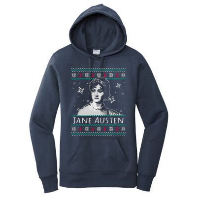 Jane Austen Ugly Christmas Sweater Design Xmas Book Lover Cool Gift Women's Pullover Hoodie