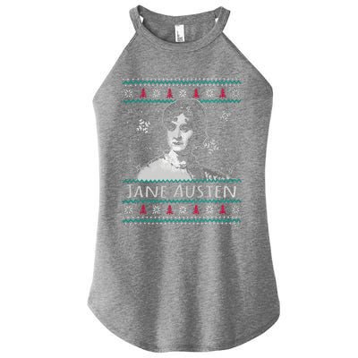 Jane Austen Ugly Christmas Sweater Design Xmas Book Lover Cool Gift Women's Perfect Tri Rocker Tank