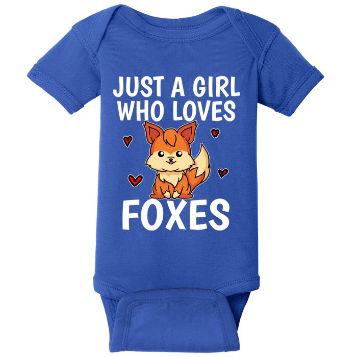 Just A Who Loves Foxes Cute Fox Costume Gift Baby Bodysuit