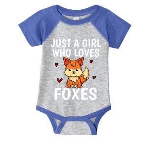 Just A Who Loves Foxes Cute Fox Costume Gift Infant Baby Jersey Bodysuit