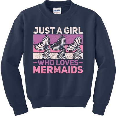 Just A Who Loves Mermaids Mermaid Birthday Party Outfit Kids Sweatshirt