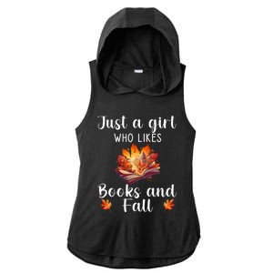 Just A Who Loves Fall And Books Automn Pumpkin Spice Gift Ladies PosiCharge Tri-Blend Wicking Draft Hoodie Tank