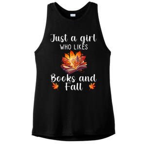 Just A Who Loves Fall And Books Automn Pumpkin Spice Gift Ladies PosiCharge Tri-Blend Wicking Tank