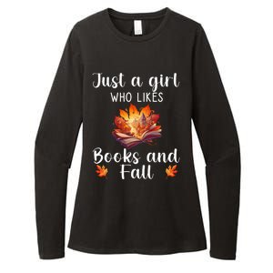 Just A Who Loves Fall And Books Automn Pumpkin Spice Gift Womens CVC Long Sleeve Shirt