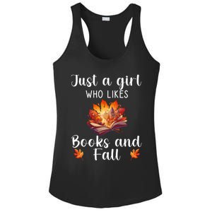 Just A Who Loves Fall And Books Automn Pumpkin Spice Gift Ladies PosiCharge Competitor Racerback Tank