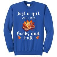 Just A Who Loves Fall And Books Automn Pumpkin Spice Gift Sweatshirt