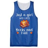 Just A Who Loves Fall And Books Automn Pumpkin Spice Gift Mesh Reversible Basketball Jersey Tank