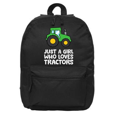 Just a  Who Loves Tractors 16 in Basic Backpack