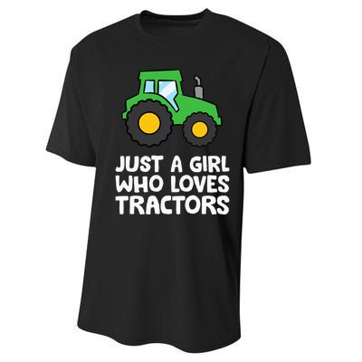 Just a  Who Loves Tractors Performance Sprint T-Shirt