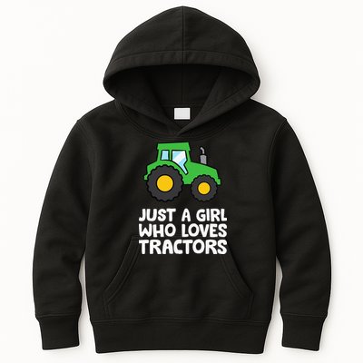 Just a  Who Loves Tractors Kids Hoodie