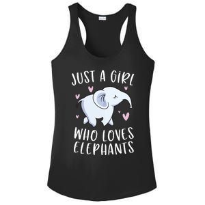 Just A Who Loves Elephants Funny Elephant Ladies PosiCharge Competitor Racerback Tank