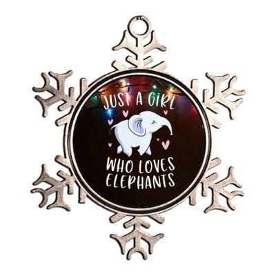 Just A Who Loves Elephants Funny Elephant Metallic Star Ornament