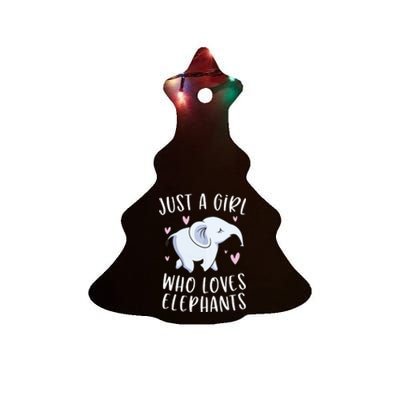 Just A Who Loves Elephants Funny Elephant Ceramic Tree Ornament