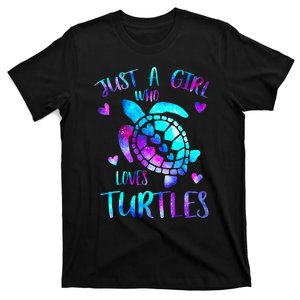 Just a  Who Loves Turtles Galaxy Space Sea T-Shirt