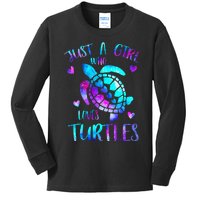 Just a  Who Loves Turtles Galaxy Space Sea Kids Long Sleeve Shirt