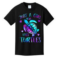 Just a  Who Loves Turtles Galaxy Space Sea Kids T-Shirt