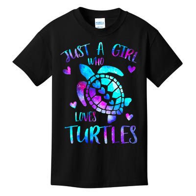 Just a  Who Loves Turtles Galaxy Space Sea Kids T-Shirt