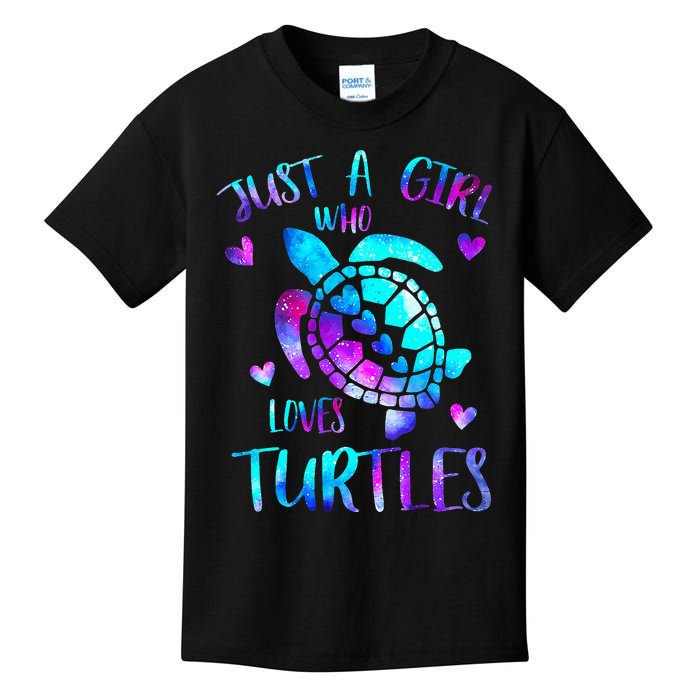 Just a  Who Loves Turtles Galaxy Space Sea Kids T-Shirt