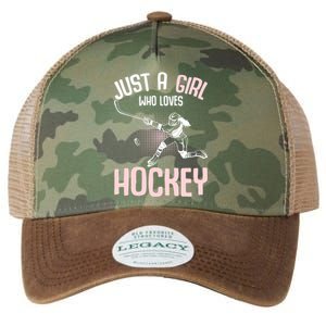 Just A Who Loves Hockey Ice Hockey Gift Legacy Tie Dye Trucker Hat