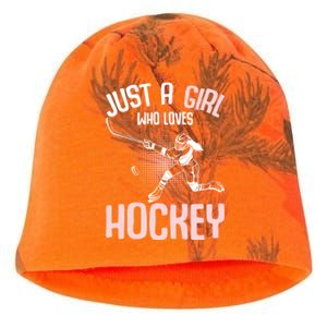 Just A Who Loves Hockey Ice Hockey Gift Kati - Camo Knit Beanie