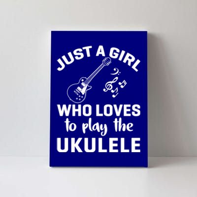 Just A Who Loves To Play The Ukulele Players Funny Gift Canvas