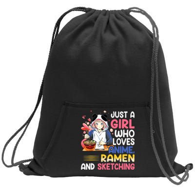 Just A Who Loves Anime Ra And Sketching Japan Anime Sweatshirt Cinch Pack Bag