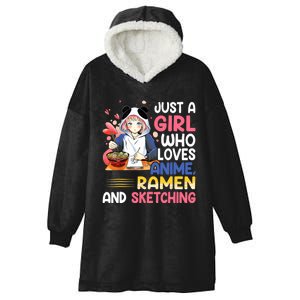 Just A Who Loves Anime Ra And Sketching Japan Anime Hooded Wearable Blanket