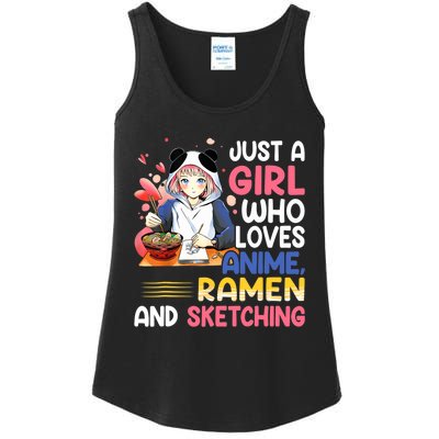 Just A Who Loves Anime Ra And Sketching Japan Anime Ladies Essential Tank