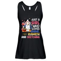 Just A Who Loves Anime Ra And Sketching Japan Anime Ladies Essential Flowy Tank