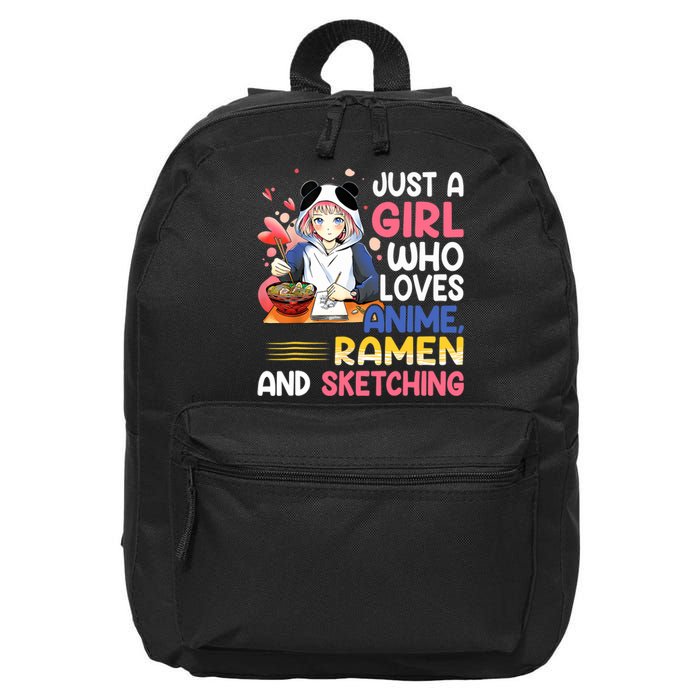 Just A Who Loves Anime Ra And Sketching Japan Anime 16 in Basic Backpack