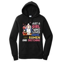 Just A Who Loves Anime Ra And Sketching Japan Anime Women's Pullover Hoodie