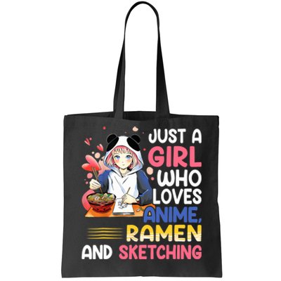 Just A Who Loves Anime Ra And Sketching Japan Anime Tote Bag