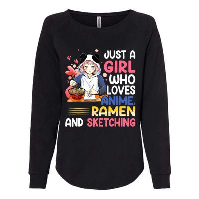 Just A Who Loves Anime Ra And Sketching Japan Anime Womens California Wash Sweatshirt