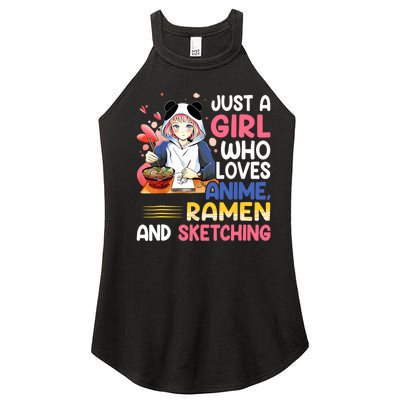 Just A Who Loves Anime Ra And Sketching Japan Anime Women's Perfect Tri Rocker Tank