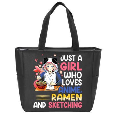 Just A Who Loves Anime Ra And Sketching Japan Anime Zip Tote Bag